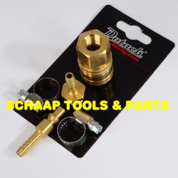 Perslucht snelkoppeling Orion passing 1/4 binnendraad met insteeknippel en slangpilaar  6 mm | 4842104